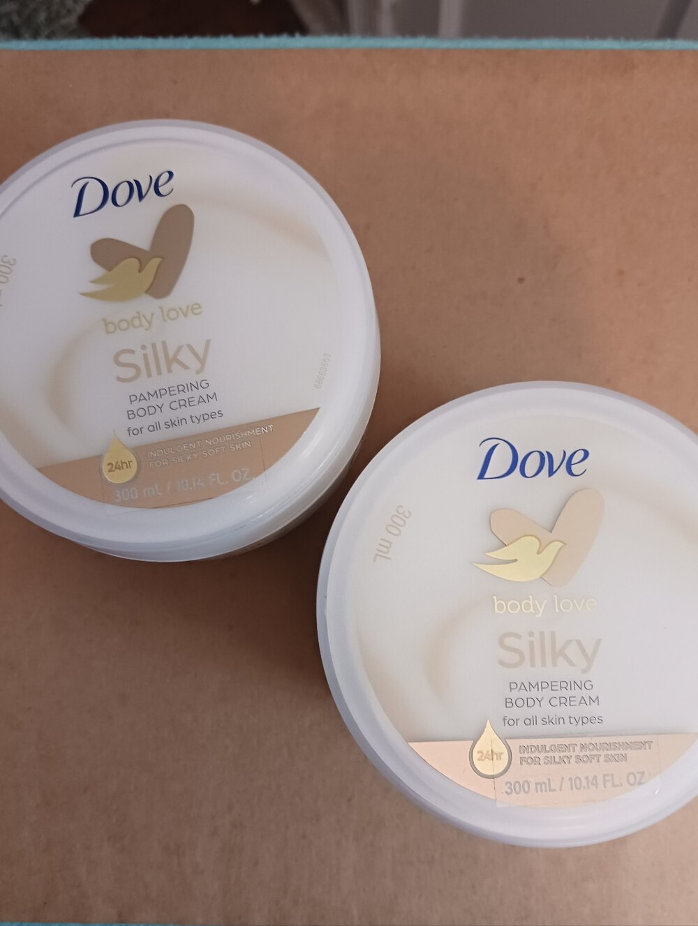 (2) Dove Body Love Silky Pampering Body Cream 24hr Moisture New